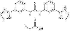 Imidocarb Dipropionate CAS 55750-06-6 ความบริสุทธิ์ 99% สีขาวหรือสีเทาผงผลึกสีขาว C22H26N6O3