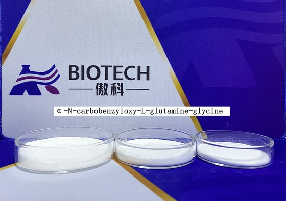 α N Carbobenzyloxy L Glutamine Glycine Z Glu Gly OH CAS 6610-42-0 โพลีเปปไทด์โซ่สั้นผงสีขาว