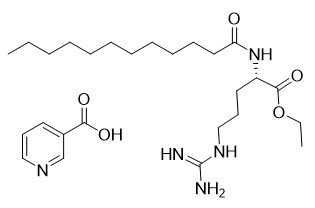 วัตถุเจือปนอาหารเครื่องสำอาง N Alpha Lauroyl L Arginine Ethyl Ester 3 Picolinate