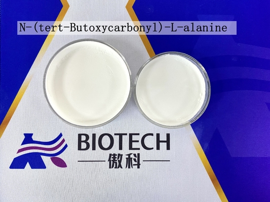 ความบริสุทธิ์สูง N- Tert-Butoxycarbonyl -L-Alanine CAS 15761-38-3 ขาวผง MF C8H15NO4 EINECS เลขที่ 239-847-8