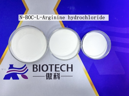 N-BOC-L-Arginine Hydrochloride CAS 35897-34-8 สีขาว ขาวบริสุทธิ์ 98% จุดละลาย 109°C สภาพการเก็บรักษา ปิดในที่แห้ง