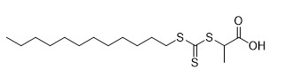 RAFT Reagent 2- (Dodecylthiocarbonothioylthio) กรดโพรพาโนอิก หมายเลข CAS 558484-21-2 C16H30O2S3 97%