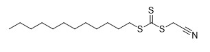 Cyanomethyl Dodecyl Trithiocarbonate RAFT รีเอเจนต์ CAS 796045-97-1 C15H27NS3 97%