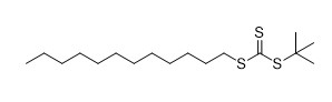 Tert-Butyl Dodecyl Carbonotrithioate RAFT รีเอเจนต์ CAS 1186022-26-3 C17H34S3 95%