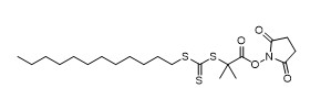 N-ซัคซินิมิดิล 2-(โดเดซิลไทโอคาร์โบโนไทโออิลไธโอ)-2-เมทิลโพรพิโอเนต CAS 925232-64-0 C21H35NO4S3