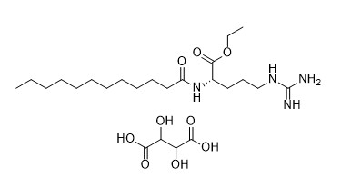 COA วัตถุเจือปนอาหารเพื่อสุขภาพ N Alpha Lauroyl Arginine Ethyl Ester Tartrate C24H46N4O9