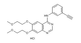 ความบริสุทธิ์ 99% Erlotinib Hydrochloride 183319-69-9 ผงผลึกสีขาวหรือสีขาวนวล C22H24ClN3O4