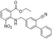 Ethyl 2-(((2-Cyano- [1,1'-Biphenyl]-4-Yl)Methyl)Amino)-3-Nitrobenzoate CAS 136285-67-1 ผงผลึกสีเหลือง