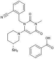 Alogliptin Benzoate หมายเลข CAS 850649-62-6 ความบริสุทธิ์ 99% C25H27N5O4 ผงผลึกสีขาวหรือกึ่งสีขาว