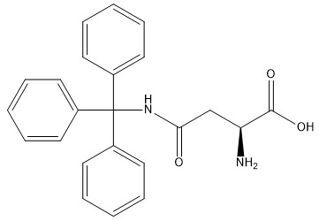 อนุพันธ์ของกรดอะมิโน H-Asn(Trt)-OH CAS.132388-58-0 ความบริสุทธิ์ 98% ผงสีขาว C19H18N2O5