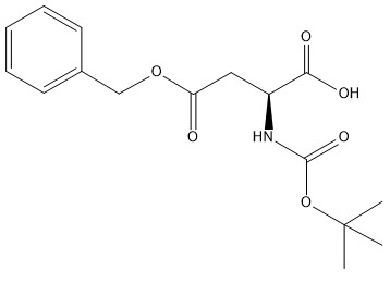 Boc-Asp (OBzl) -OH อนุพันธ์ของกรดอะมิโน CAS 7536-58-5 ความบริสุทธิ์ 98% C16H21NO6 ผง