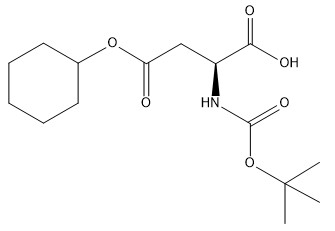 Boc-Asp(OcHx)-OH อนุพันธ์ของกรดอะมิโน หมายเลข CAS 73821-95-1 ความบริสุทธิ์ 98% CC15H25NO6