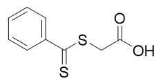 RAFT Reagent 2-((Phenylcarbonothioyl)thio)กรดอะซิติก CAS No. 942-91-6 C9H8O2S2 ผงสีส้มถึงน้ำตาลถึงแดงเข้ม