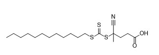 4-Cyano-4-dodecylsulfanylcarbothioylsulfanylpentanoic acid หมายเลข CAS 870196-80-8 C19H33NO2S3 ของแข็งสีขาวถึงเหลือง
