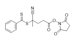 N-Succinimidyl 4-Cyano-4- (Phenylcarbonothioylthio) Pentanoate RAFT รีเอเจนต์ CAS 864066-74-0 C17H16N2O4S2 95%