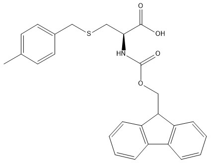 ความบริสุทธิ์ 98% อนุพันธ์ของกรดอะมิโน CAS 136050-67-4 Fmoc-Cys (4-MeBzl) -OH C26H25NO4S