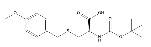 อนุพันธ์ของกรดอะมิโน 98% CAS 18942-46-6 Boc-Cys (PMeOBzl) -OH C16H23NO5S ผงสีขาว