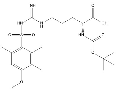 ความบริสุทธิ์ 98% อนุพันธ์ของกรดอะมิโน CAS 200122-49-2 Boc-D-Arg(Mtr)-OH C21H34N4O7S