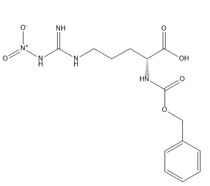 ความบริสุทธิ์ 98% อนุพันธ์ของกรดอะมิโน CAS 2279-08-5 Z-D-Arg(NO2)-OH C14H19N5O6