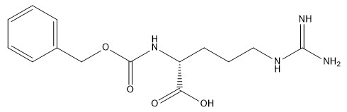 ความบริสุทธิ์ 98% อนุพันธ์ของกรดอะมิโน CAS 6382-93-0 Z-D-Arg-OH C14H20N4O4 ผงสีขาวถึงเกือบขาว