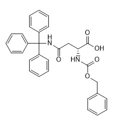 ความบริสุทธิ์ 98% อนุพันธ์ของกรดอะมิโน หมายเลข CAS 200259-87-6 Z-D-Asn(Trt)-OH C31H28N2O5