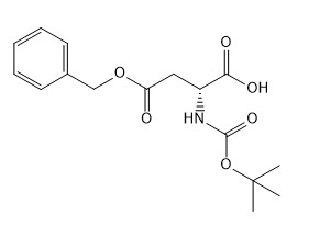 ความบริสุทธิ์ 98% อนุพันธ์ของกรดอะมิโน หมายเลข CAS 51186-58-4 Boc-D-Asp(OBzl)-OH C16H21NO6