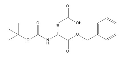 ความบริสุทธิ์ 98% อนุพันธ์ของกรดอะมิโน หมายเลข CAS 92828-64-3 Boc-D-Asp-OBzl C16H21NO6