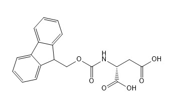 ความบริสุทธิ์ 98% อนุพันธ์ของกรดอะมิโน หมายเลข CAS 136083-57-3 Fmoc-D-Asp-OH C19H17NO6