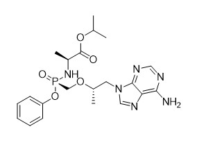 ความบริสุทธิ์ 95% Isopropyl S S -1- 6-amino-9H-purin-9-yl Propan-2-yl Oxy Methyl Phenoxy Phosphoryl -L-alaninate MF C21H29N6O5P