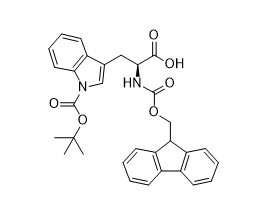 Fmoc-Trp(Boc)-OH หมายเลข CAS 143824-78-6 สำหรับอนุพันธ์ของกรดอะมิโน ผงสีขาวถึงผงสีขาวบริสุทธิ์ 98%