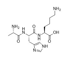 H Ala His Lys OH โพลีเปปไทด์สายสั้น CAS No 126828-32-8 ผงสีขาว 98%